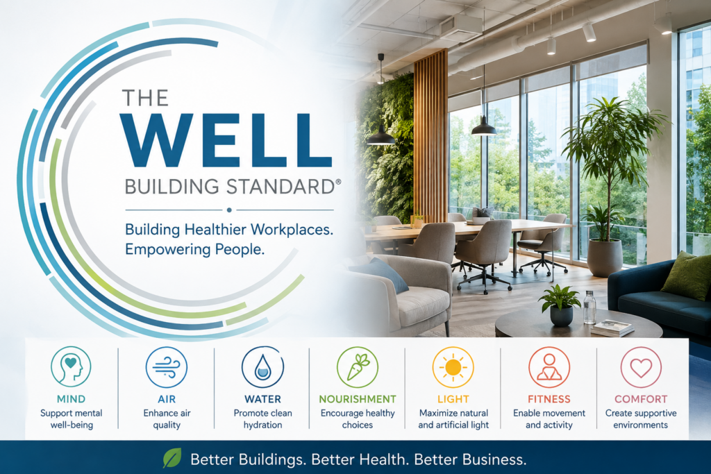 WELL Building Standard promoting workplace wellness in Connecticut commercial office buildings