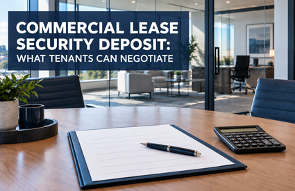 Your Commercial Lease Security Deposit: What Tenants Can Negotiate