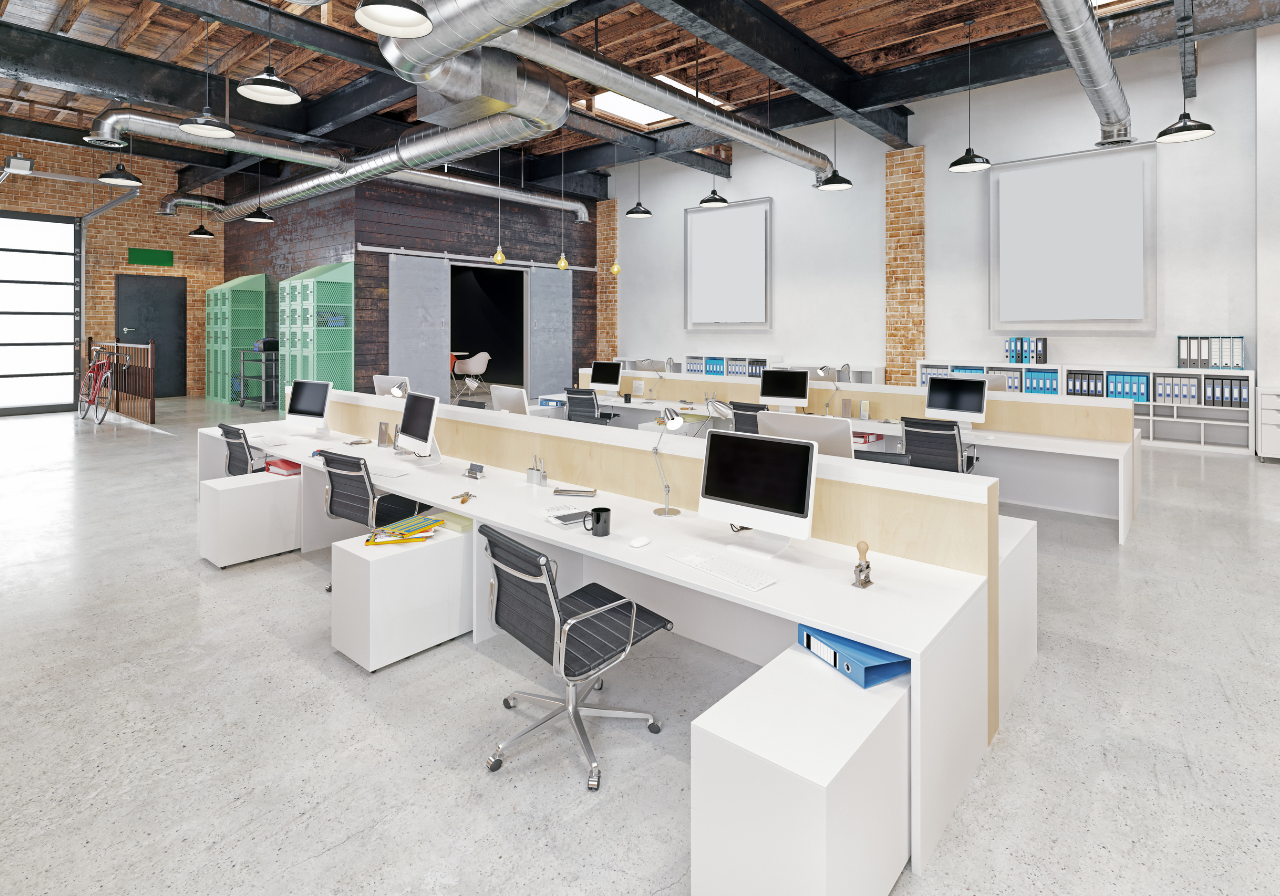 Office space in an industrial setting