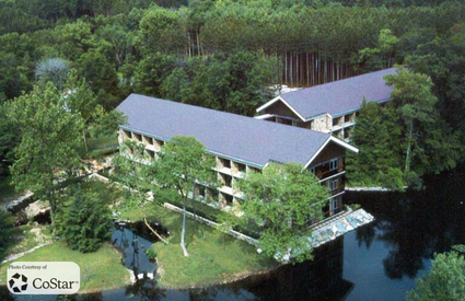 Aerial view of 1 Glendinning Plaza, commercial real estate in Westport CT