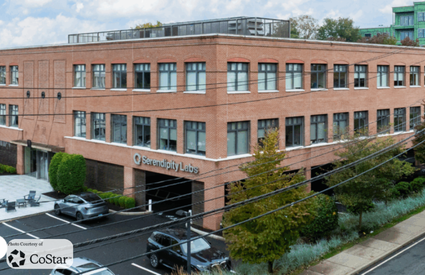 Aerial view of 55 Post Road West, Westport, CT