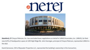 JANUS Associates Relocates Headquarters to 1200 High Ridge Road, Stamford CT | Office Lease Success Story