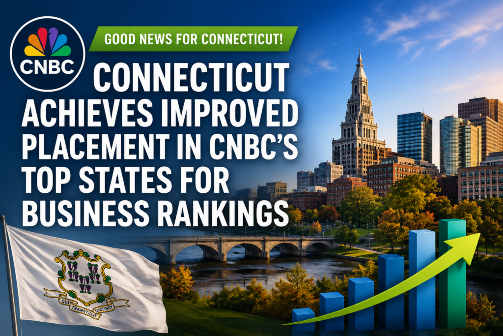 Connecticut business rankings improve in CNBC 2026 Top States for Business survey