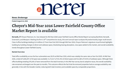 New England Real Estate Journal Mid-Year 2026 Fairfield County Office Market Survey