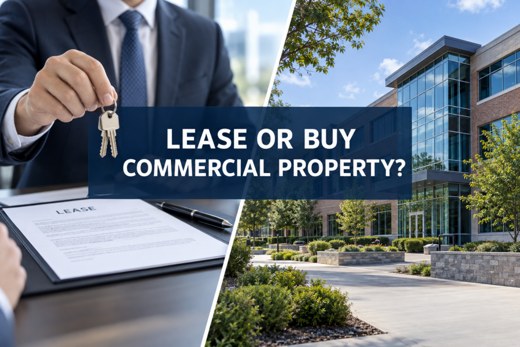: Business owners deciding whether to lease or buy commercial property